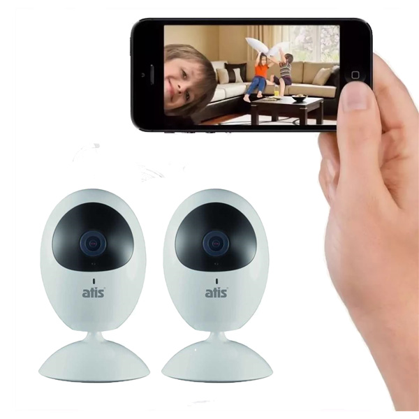 Комплект WI-FI видеонаблюдения 2Мп ATIS для помещений Комплект WI-FI видеонаблюдения 2Мп ATIS для помещений