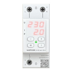 Реле напряжение с контролем тока Welrok VI-63 red Реле напряжение с контролем тока Welrok VI-63 red