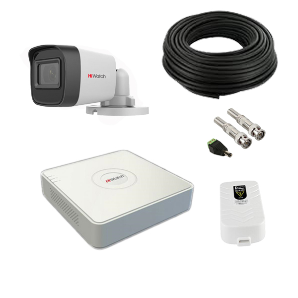 Комплект HD видеонаблюдения 5Мп HiWatch для улицы Комплект HD видеонаблюдения 5Мп HiWatch для улицы