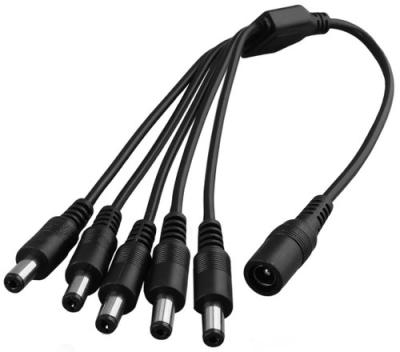 Разветвитель питания на 5 разъёмов 2,1х5,5 мм Разветвитель питания на 5 разъёмов 2,1х5,5 мм