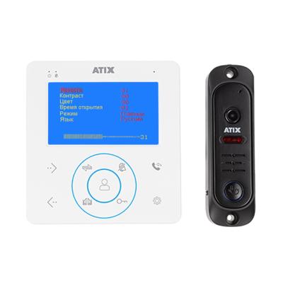 Комплект аналогового домофона ATIX AT-I-K410C/T White