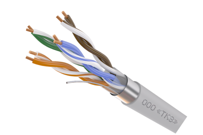 Витая пара комнатная Фариаль F/UTP Cat 5e ZH нг(A)-HF 4х2х0,52 серый