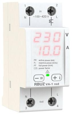 Изображение анонса товара "Вольтметр-амперметр Rbuz VА-1 red" каталога оборудования для видеонаблюдения 