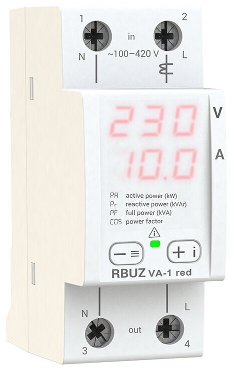 Детальное изображение товара "Вольтметр-амперметр Rbuz VА-1 red" из каталога оборудования для видеонаблюдения