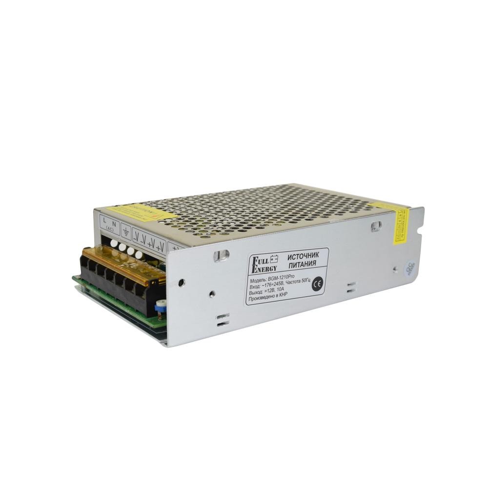 Блок питания 12В 10А Full Energy BGM-1210 Pro Детальное изображение товара "Блок питания 12В 10А Full Energy BGM-1210 Pro" из каталога оборудования для видеонаблюдения